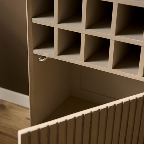 StarFurn Wijnkast Madison - Zandkleur Hout - 55x35x90cm - vtwonen shop