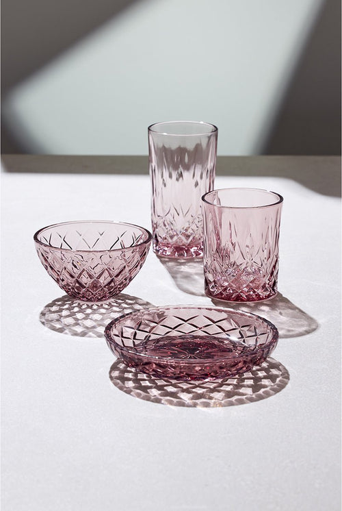 Lyngby Longdrinkglazen Sorrentoo (Roze - 380ml) - set van 4 stuks - vtwonen shop