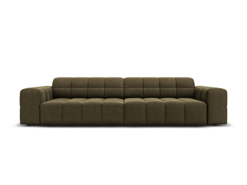 Cosmopolitan Design Bank Chicago 4-zits, flueel groente - 102x252x78cm