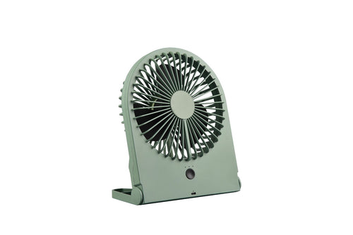 Trio Leuchten Tafelventilator Breezy - H 23 cm - Accu oplaadbaar – pistache groen - vtwonen shop
