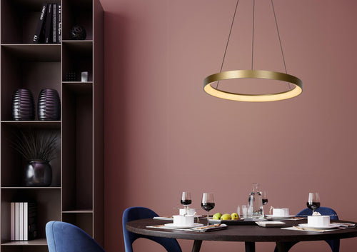 Lucide hanglamp VIDAL - Geïntegreerde LED - Mat Goud / Messing - vtwonen shop