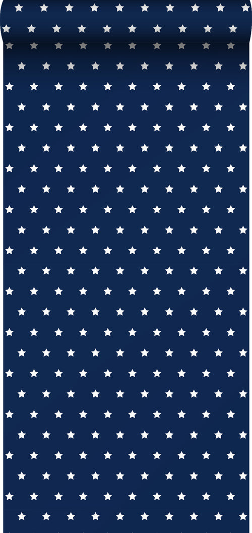 Sanders & Sanders behang sterren marine blauw - 53 cm x 10,05 m - 935225 - vtwonen shop