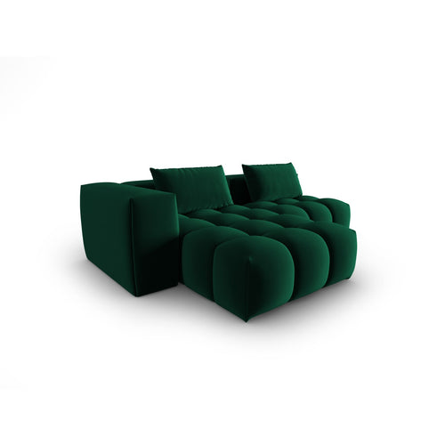 Cosmopolitan Design - Modulaire hoekbank links Verona 3-zits, flueel flessengroen - 145x205x70cm
