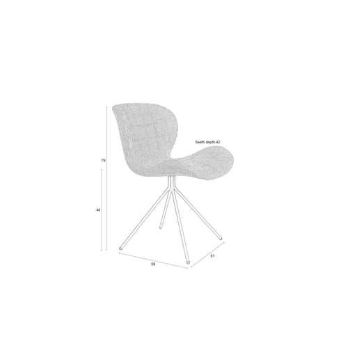 Zuiver OMG Eetkamerstoelen Soft Off White - Set van 2 - vtwonen shop