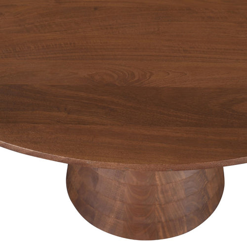 DÉJA Living Eettafel Marín - Rond Donkerbruin Mangohout - 130x130x76cm - vtwonen shop