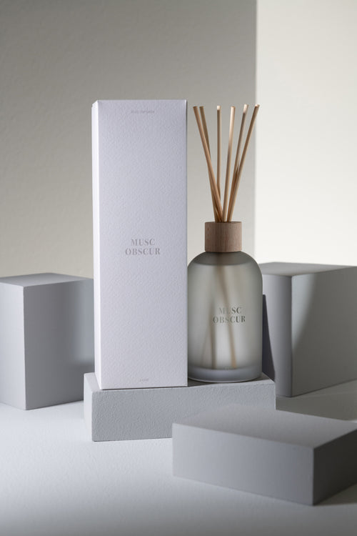 J-Line geurstokjes Accords Essentiels - Musc Obscur - blauw - 250 ml