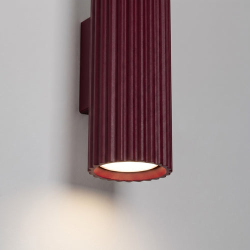 Sollux Lighting Wandlamp KARBON 20 bordeaux - 6,5x8,5x20cm