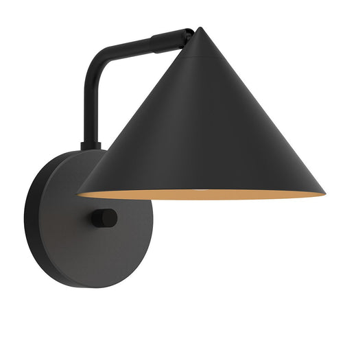Dome Wandleuchte Modern Matt Schwarz 1x E27