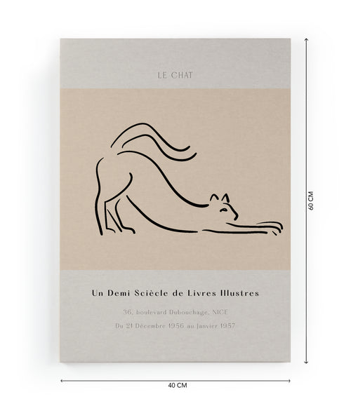 Canvas 60x40 Afdruk Kat - vtwonen shop