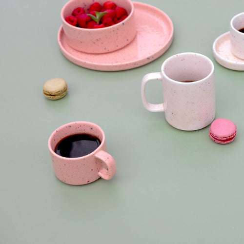 Ona - Plat bord 20,5cm roze Fika - Set van 4 - vtwonen shop