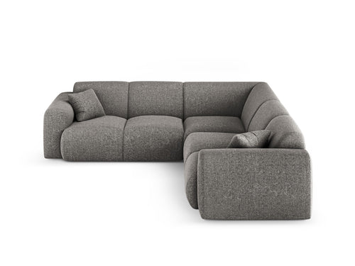 Cosmopolitan Design Symmetrische hoekbank Nolio 5-zits, chenille grijs - 252x252x72cm