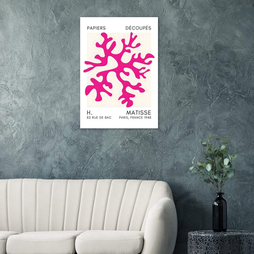 Artfulprints Poster Matisse – Dreamy coral flower pink   - 30x40 cm - Roze