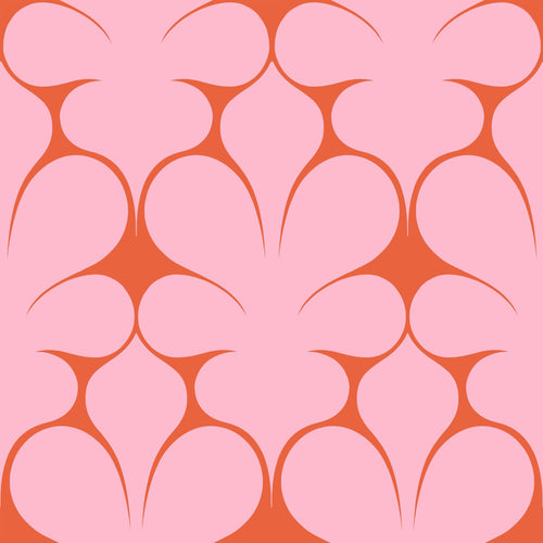 ESTAhome behang retro ornamenten roze en rood - 50 x 900 cm - 131564 - vtwonen shop