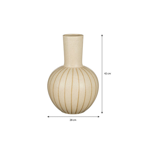 Mica Decorations Holm Vaas - H42 x Ø28 cm - Keramiek - Crème