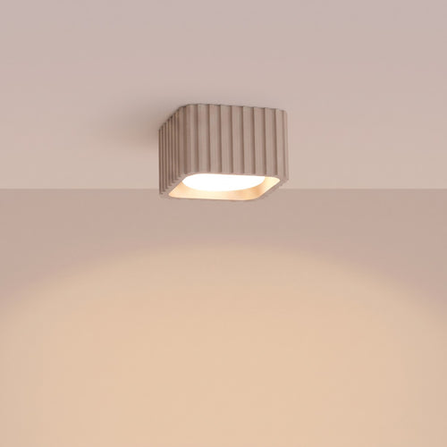 Sollux Lighting Plafondlamp RIFF 1 taupe Gx53 - 10x10x6cm