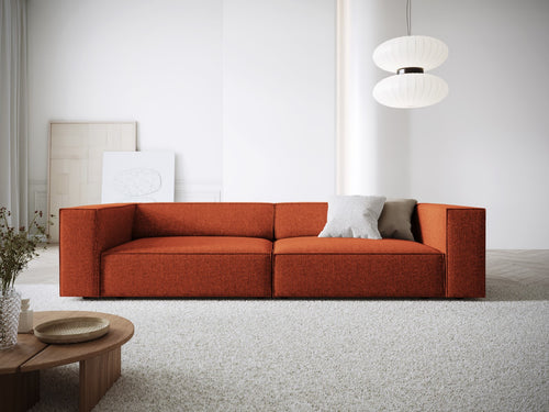 Cosmopolitan Design Bank Arendal 4-zits, chenille, terracotta - 102x244x70cm