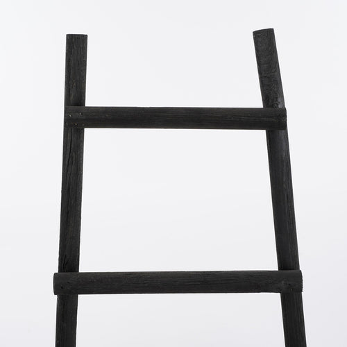 House of Seasons Ladderrek - L29 x B49 x H119 cm - Populierenhout - Zwart