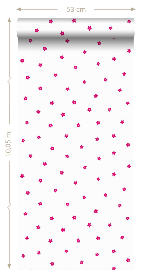 ESTAhome behang bloemen roze - 53 cm x 10.05 m - 115814