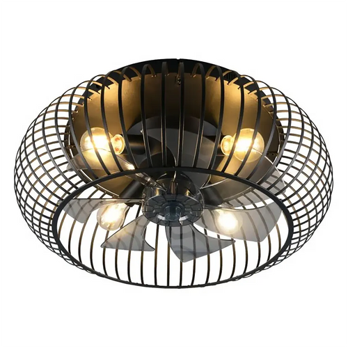 Trio Leuchten plafondventilator Johanna - 4 lichts - 61  x 25.5   cm - zwart