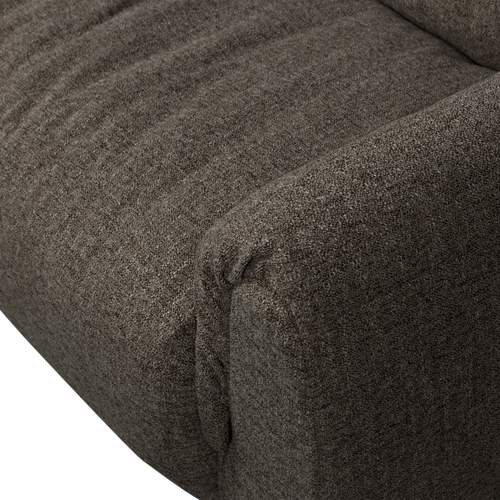 WOOOD 2-zits bank Baggy - Geweven Stof - Warmgrijs Melange -81x228x102