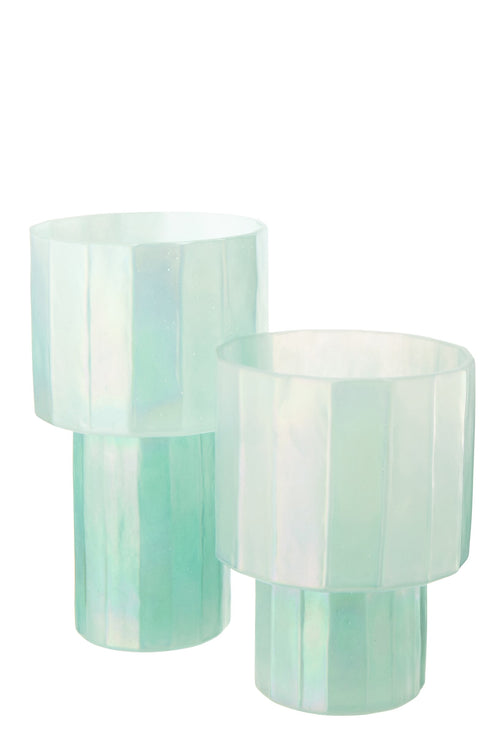 J-Line vaas Ann - glas - blauw