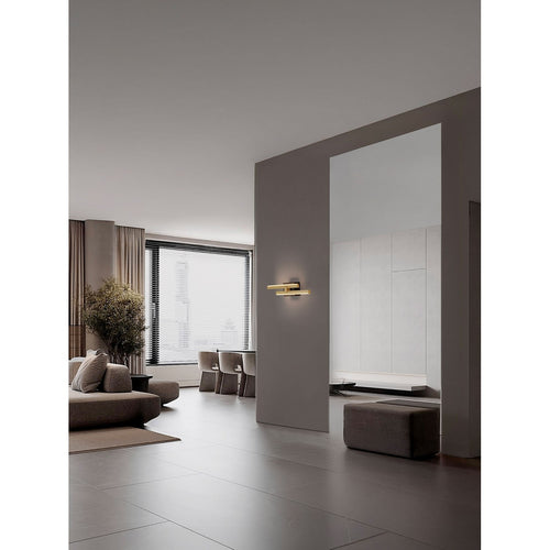 Nova Luce ANTAMA Geïntegreerde LED-wandlamp Sandy Black, Gold Triac dimbare LED 12W 510lm 3200K