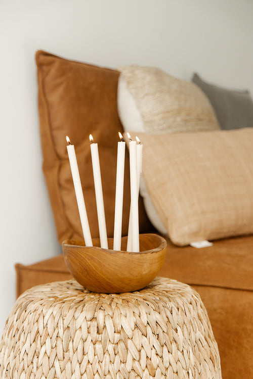 Originalhome dinerkaarsen - ø 1.3 cm  - beige - set van 10