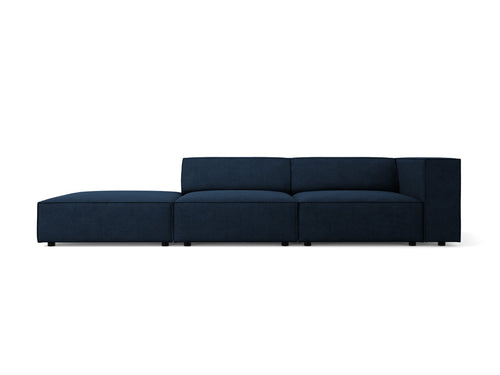 Cosmopolitan Design linker bank Arendal 4-zits, chenille met ribbeleffect, koningsblauw - 102x262x70cm