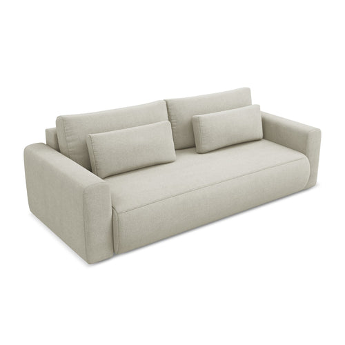 LaMiaSofa 3-zits slaapbank Perugia - textuurstof - lichtbeige - 238x105x82