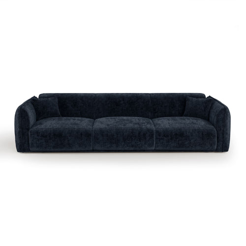 Premium Interiors - Bank LUSH - fluweel met motieven middernachtblauw 235cm