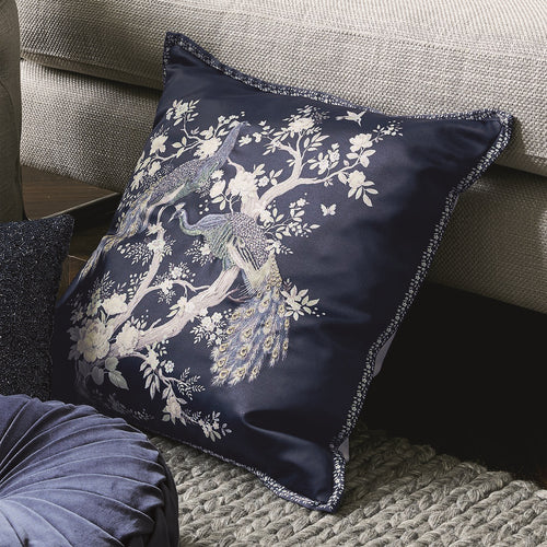 Laura Ashley Sierkussen met ritssluiting Belvedere Midnight 50x50cm - vtwonen shop