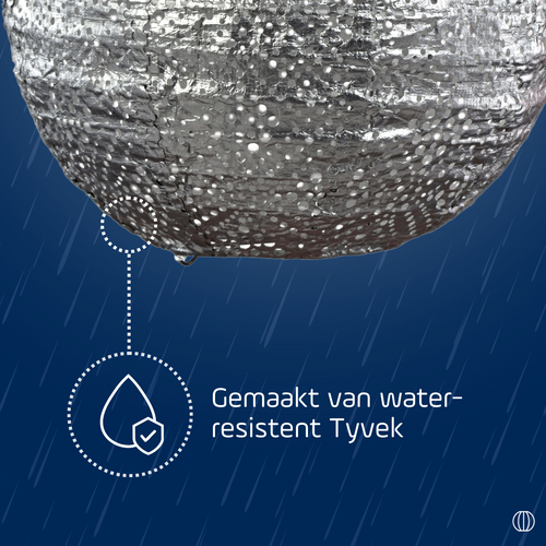 Lumiz solar lampion - topaze rond - 20 cm - zilver - vtwonen shop