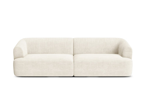 Cosmopolitan Design Modulaire bank Campi 4-zits, ribfluwelen ivoor - 90x255x70cm