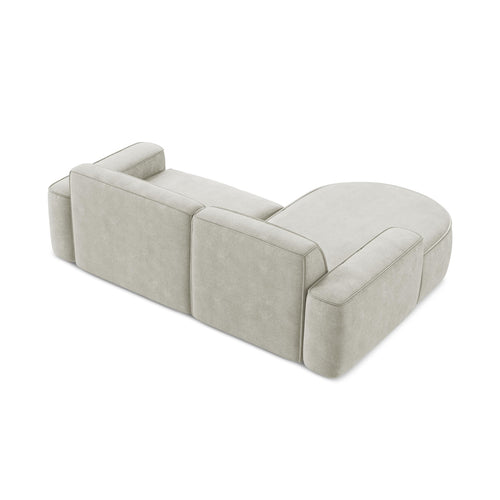 LaMiaSofa hoekbank links Melissa - chenille stof - parel - 224x166x70
