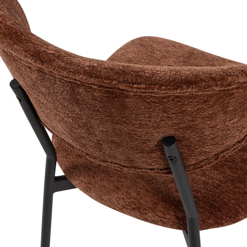 WOOOD eetkamerstoelen Kjeld - Chenille - Groen - Set van 2