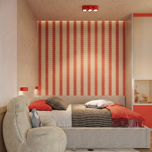Sollux Lighting Wandlamp AURA rood Gx53 - 10x12x6cm