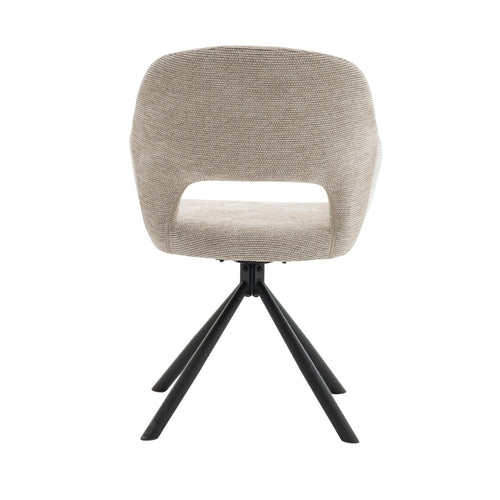 DÉJA Living Eetkamerstoel Livia - Taupe - Draaibaar - Set van 2 - vtwonen shop