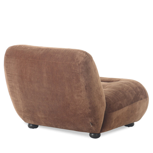 Dutchbone Wyatt Fauteuil Velours Cognac Bruin - vtwonen shop
