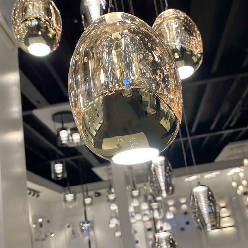 Highlight hanglamp Golden - 8 lichts - 115  x 155   cm - amber zwart - vtwonen shop