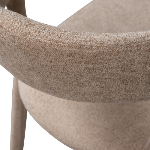 BePureHome Eetkamerstoel Noble - Polyester - Zand - 76x51x56 - vtwonen shop