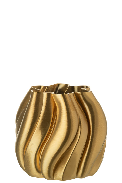 J-Line vaas 3D Print Onregelmatig - porselein - goud