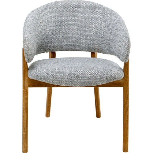 Kare Design Stoel met armleuningen August Melange blauw