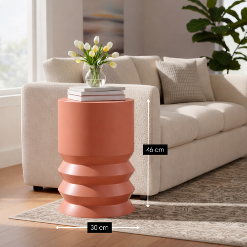 Mica Decorations Mart Bijzettafel – Bijzettafel Rond – Tafeltje – Koffietafel – Bijzet Tafel voor Woonkamer – Ook als Plantentafeltje of