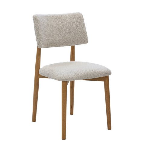 Giga Meubel Eetkamerstoel Nova - Eikenhout/Polyester - Beige - Set van 2 - vtwonen shop