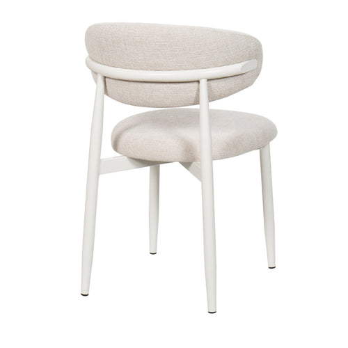 Giga Meubel Eetkamerstoel Alexia - Beige/Wit - Set van 2 - vtwonen shop