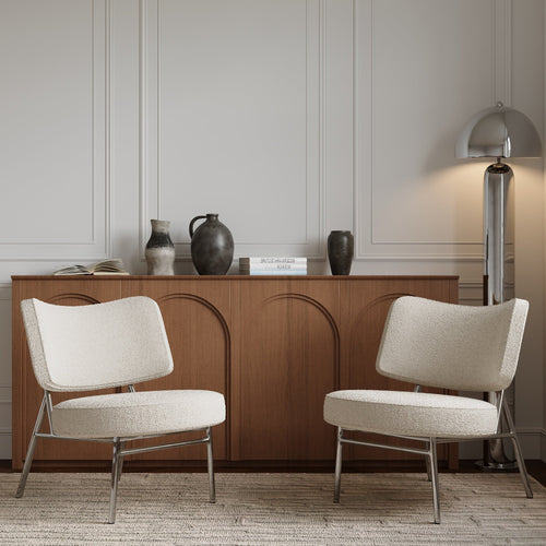 Sia Home -  IGGY - Bouclette stof - Crème - 60cm - vtwonen shop