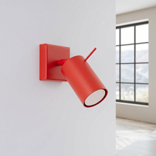 Sollux Lighting Wandlamp RING rood - 8x16x8cm