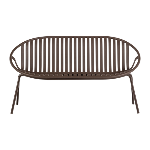 WOOOD bank 2-zits Bruce - Polypropeen/Metaal - Paars/Bruin - 74x131x74