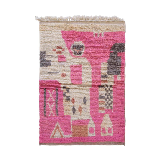 AFK Living vloerkleed Berber - handgemaakt - Wol - 105 x 153 cm - vtwonen shop