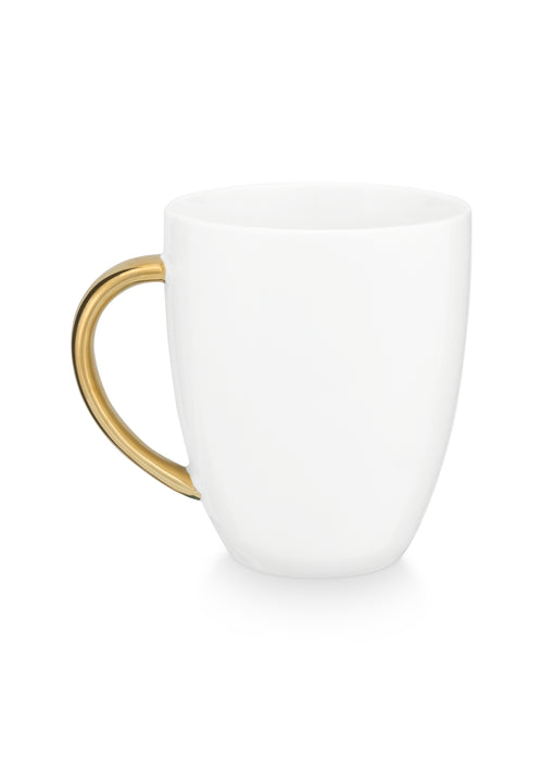 vtwonen - Basic - mokken set van 6 - porselein - wit goud - 275 ml